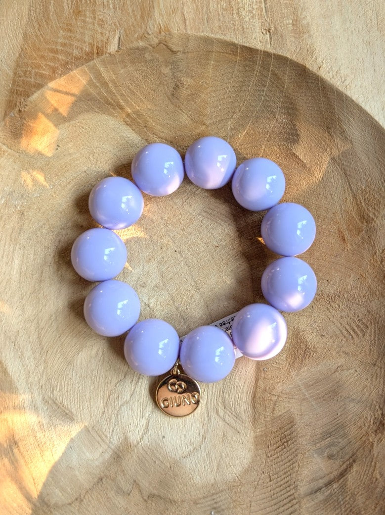 Zeigen Sie Ihre Persönlichkeit mit unserem großartigen elastischem Armband mit dicken Perlen aus Acryl und Kupfer! Holen Sie es sich jetzt!