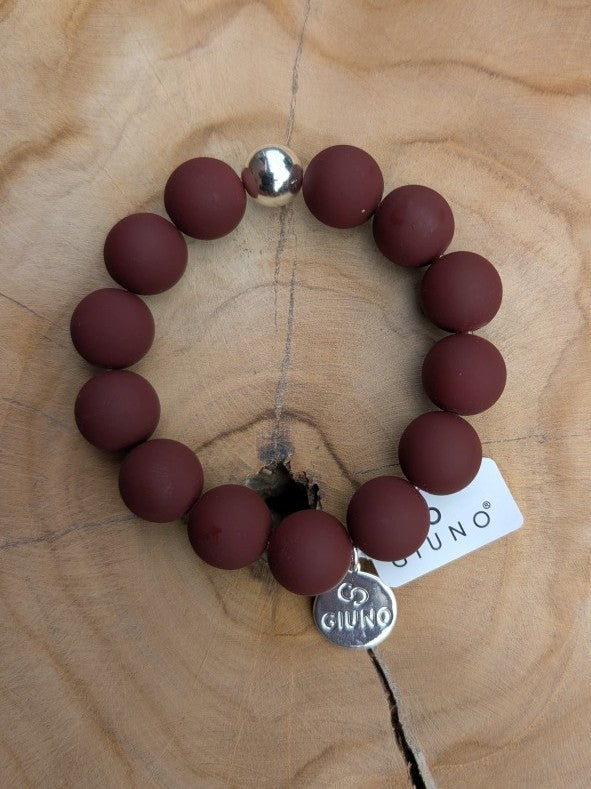 Zeigen Sie Ihre Persönlichkeit mit unserem großartigen elastischem Armband mit Perlen aus Acryl und Kupfer in Coffee Braun! Holen Sie es sich jetzt!