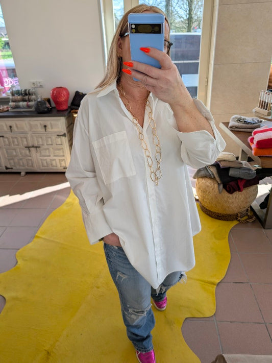 Erwecken Sie Ihren inneren Pariser Chic mit der Bluse von Drole de Copine Paris aus 100% Baumwolle. Verleihen Sie Ihrem Look das gewisse Etwas!