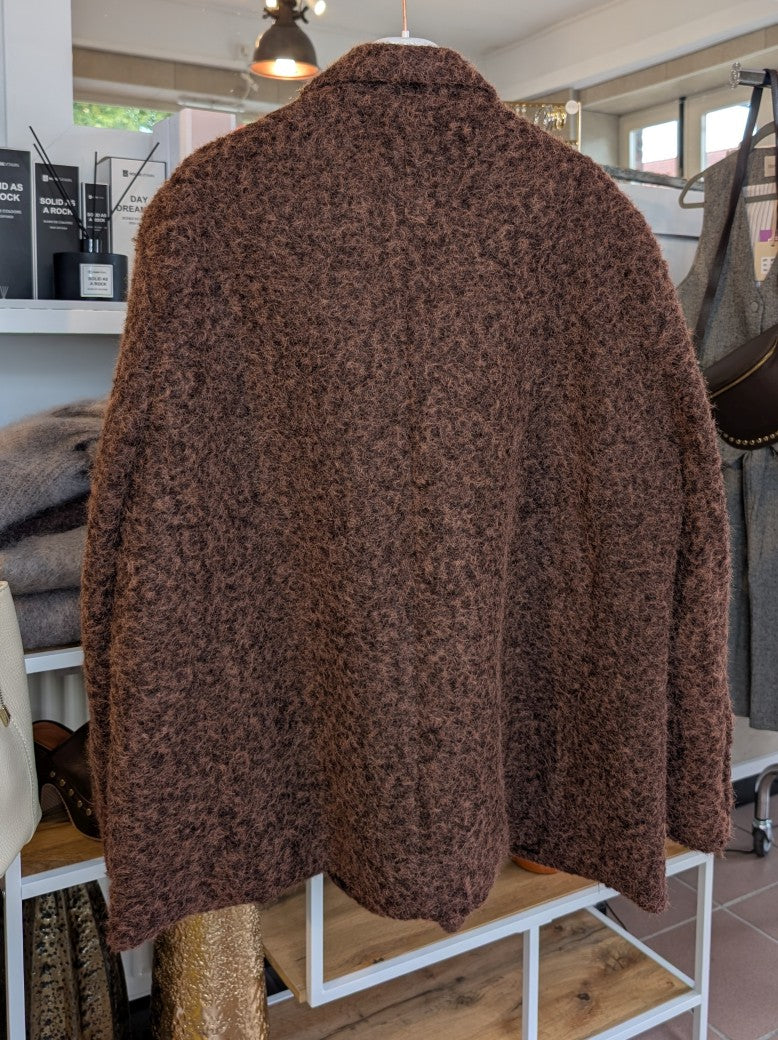 Damen Wollblazer Braun / Rostbraun von LUMINA, One Size