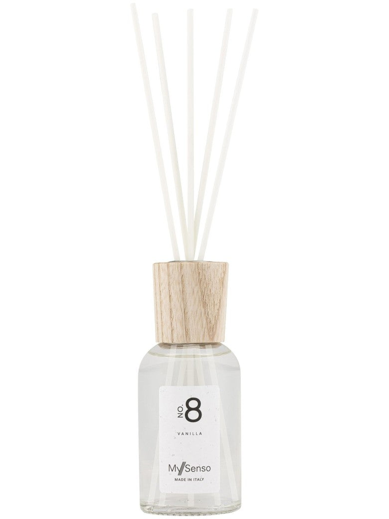 Diffuser Premium 100 ml No. 8 Vanilla" von My Senso: Weiches, rundliches Vanillearoma, vollendet mit einer leicht süßlichen Note, wie aus 1001 Nacht.