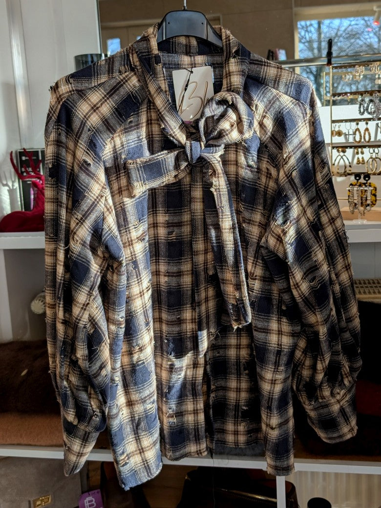 Das lässig elegante Flanell Holzfällerhemd besticht durch sein weiches Material mit Karo-Design und Schluppe - für angenehme Wärme & Komfort an kühlen Tagen!