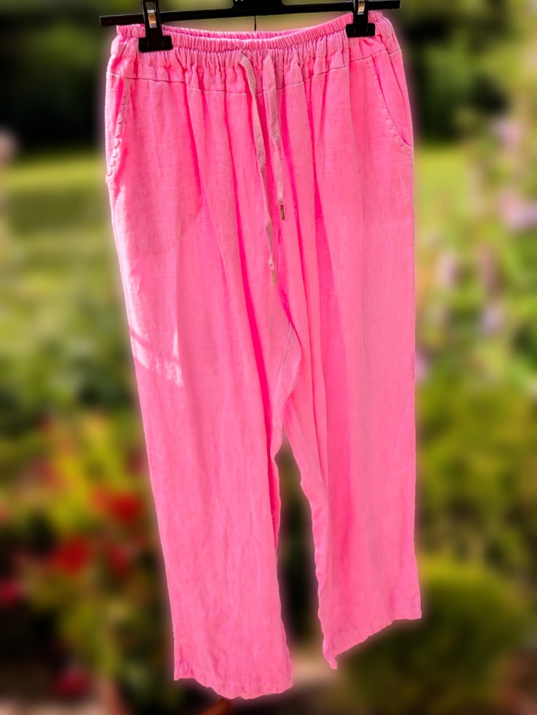 Leinenhose Rosa One Size