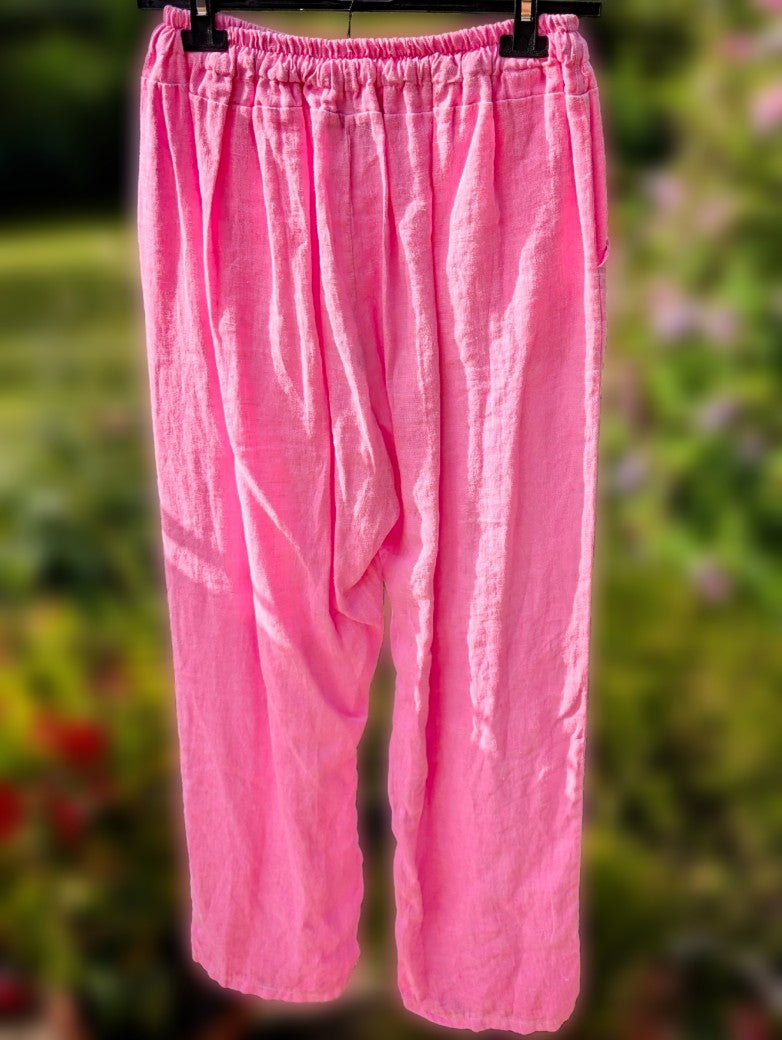 Leinenhose Rosa One Size