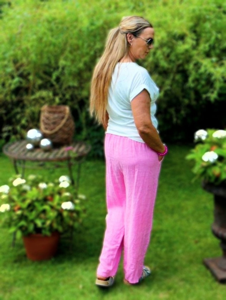 Leinenhose Rosa One Size