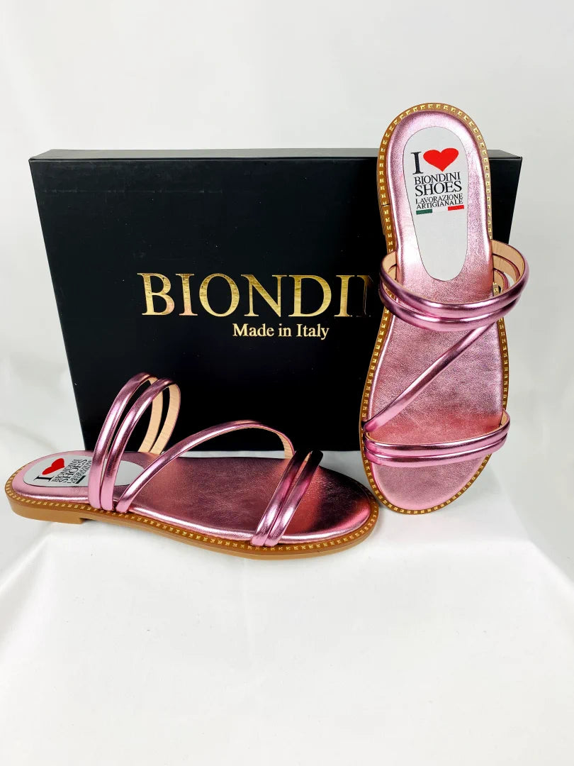 Sandalen Biondini Leder Pink Größe 39