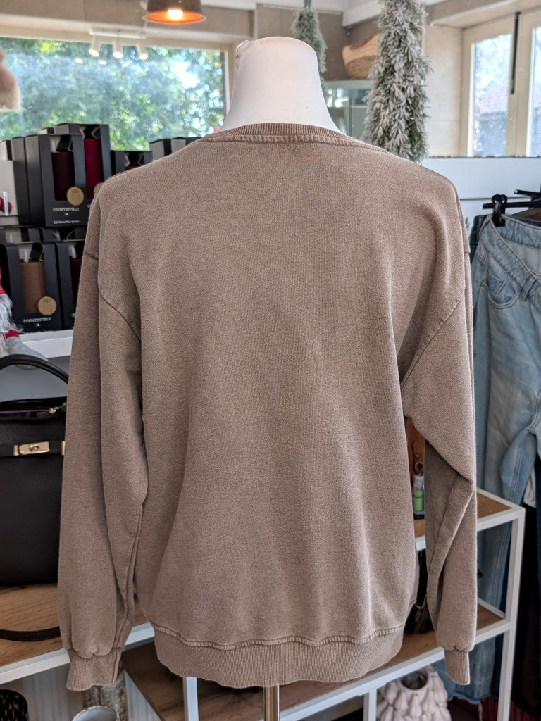 Das Sweatshirt SOHO New York in Fango Sandgrau mit Beige bietet erstklassigen Tragekomfort und moderne Optik - ideal für stilbewusste elegante und Freizeitlooks
