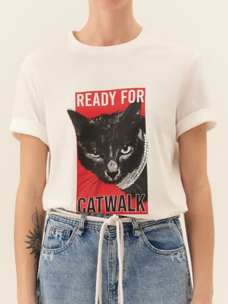 T-Shirt Ready For Catwalk von LUMINA 100% Baumwolle Einheitsgröße bis Größe 42 von LUMINA