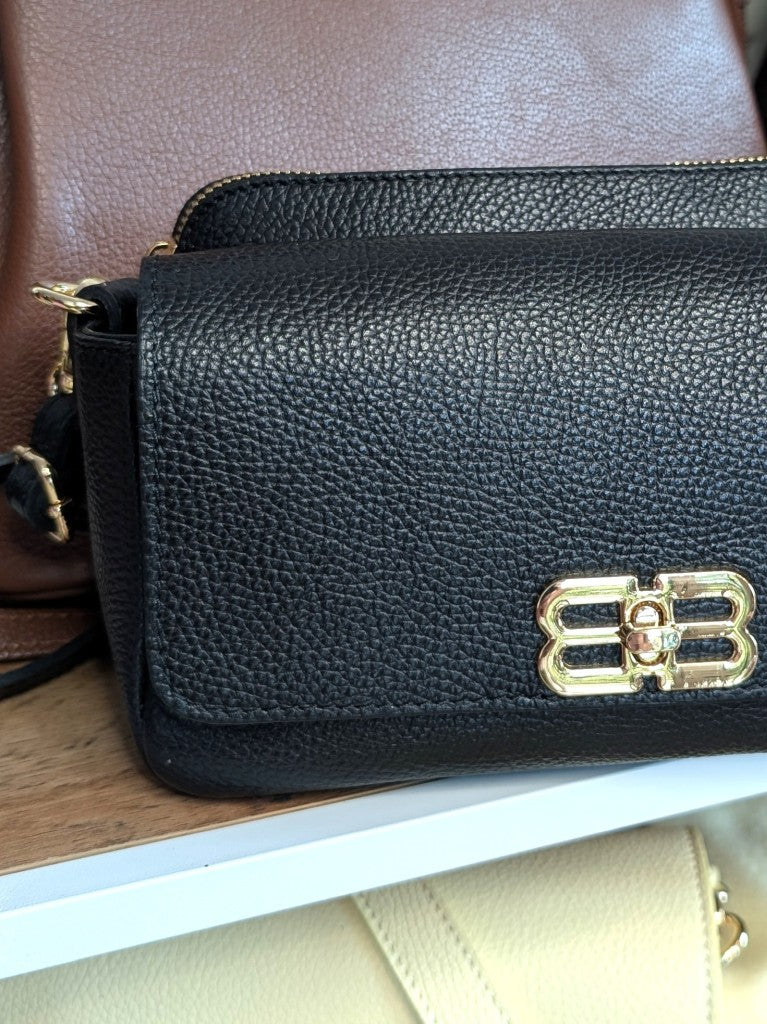 Kompakte geräumige stilvolle elegante praktische Tasche im Balenciaga Stil, perfekt für den Alltag: 2 Hauptfächer Schnallenverschluss Reißverschluss Riemen