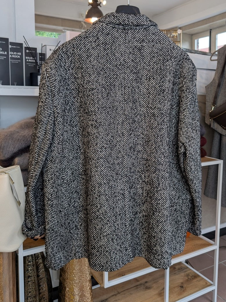 Wollblazer Fischgrät Leo innen, Woll Blazer Damen von LUMINA, One Size