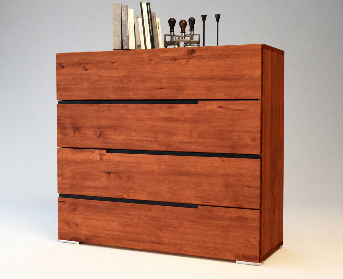 ARDEA Massivholz - Handgefertigte Birke Kommode