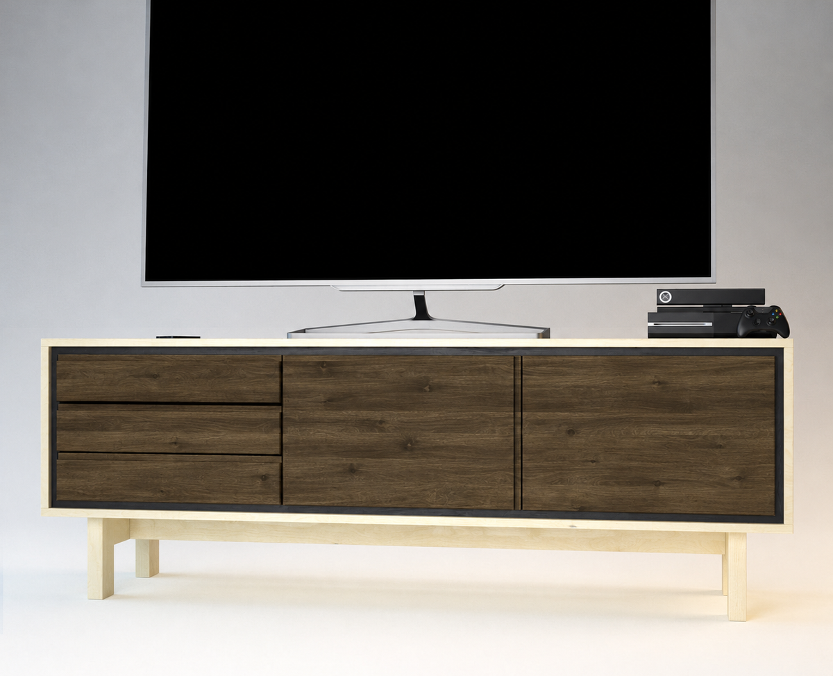 Barcelona TV-Sideboard Massivholz – Elegantes Design für Ihr Wohnzimmer