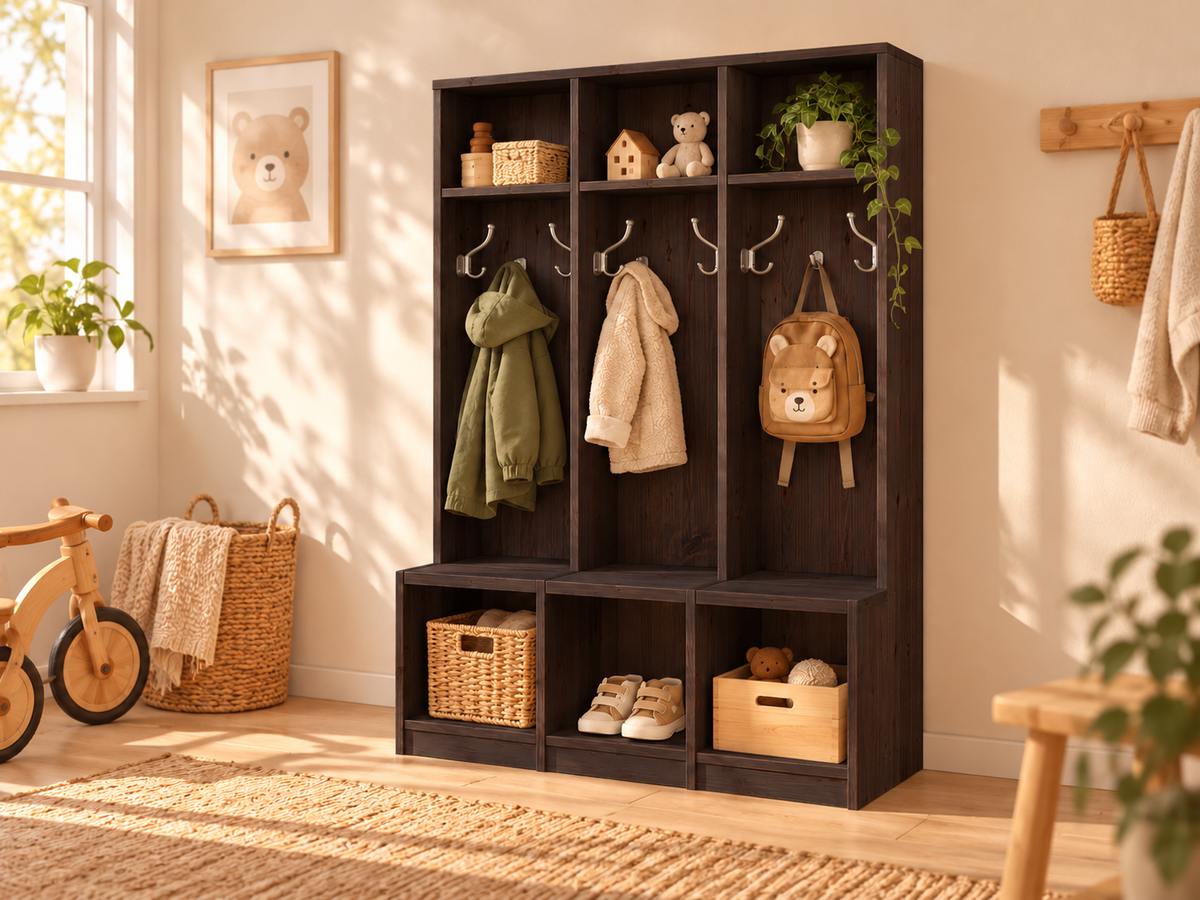 Bio Kiefer Kindergarderobe – Praktische & stilvolle Lösung für Ihr Kinderzimmer