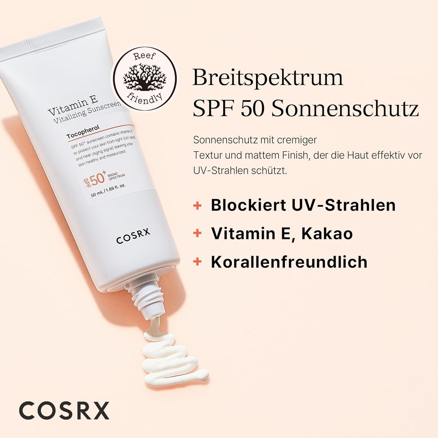 COSRX Vitamin E Vitalizing Sunscreen 50ml - Sonnenschutz