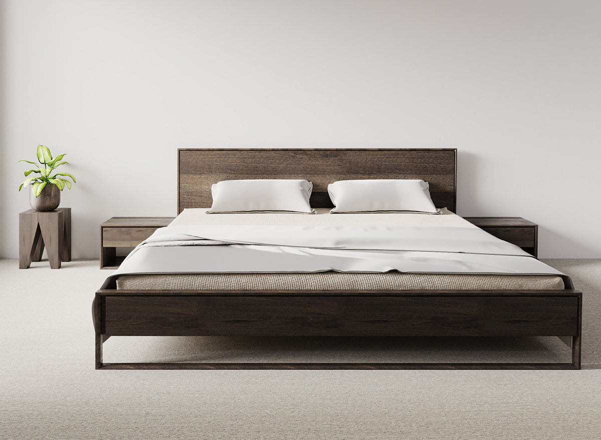 Arona Wand-Nachttisch Räuchereiche – Modern, platzsparend und elegant