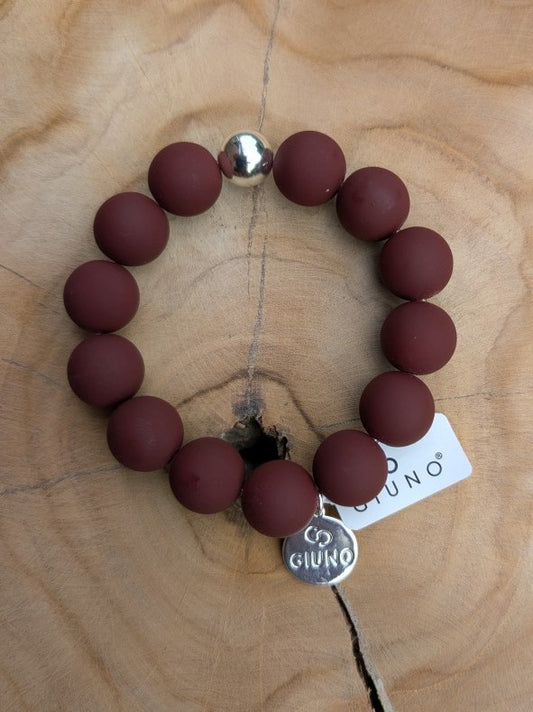 Zeigen Sie Ihre Persönlichkeit mit unserem großartigen elastischem Armband mit Perlen aus Acryl und Kupfer in Coffee Braun! Holen Sie es sich jetzt!