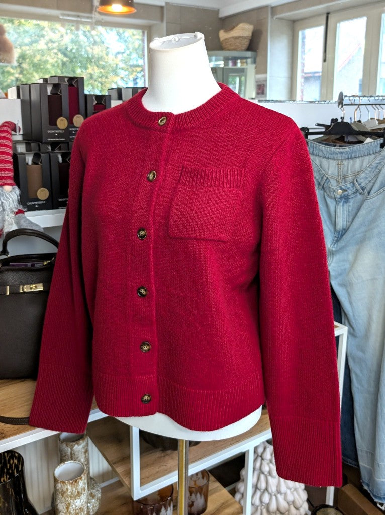 Eleganter Cardigan im zeitlosen Anna Berg Stil aus hochwertiger Kaschmir und Merino Wolle Mischung - luxuriöse optimale Wärmeisolation und Hautverträglichkeit.