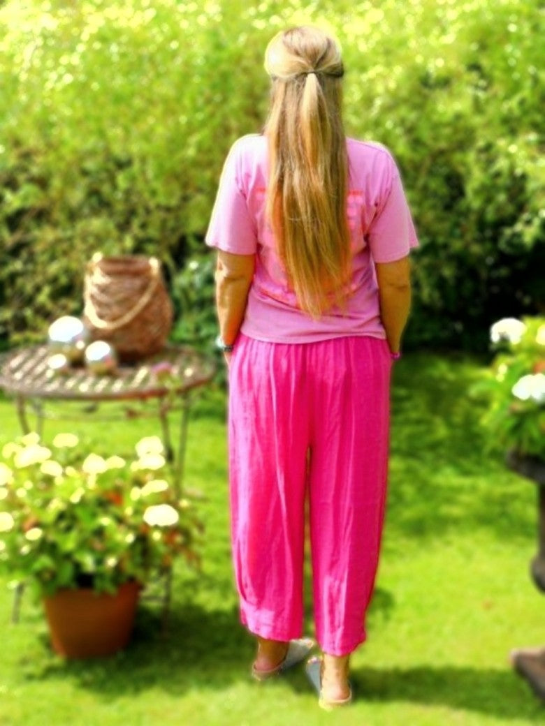 Leinenhose Pink One Size