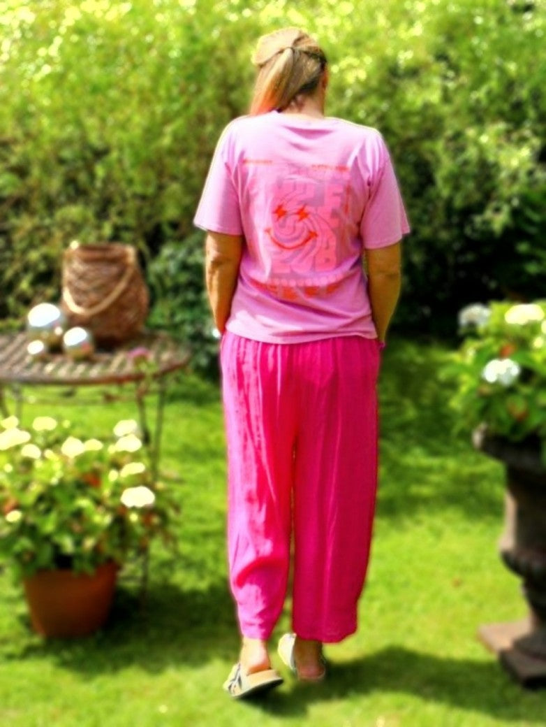 Leinenhose Pink One Size