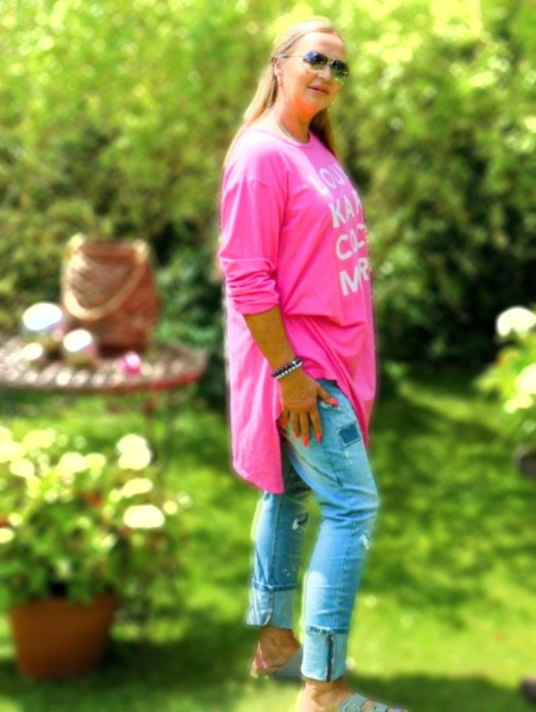 Kleid Langarm Louis Coco Karl Mark Pink One Size