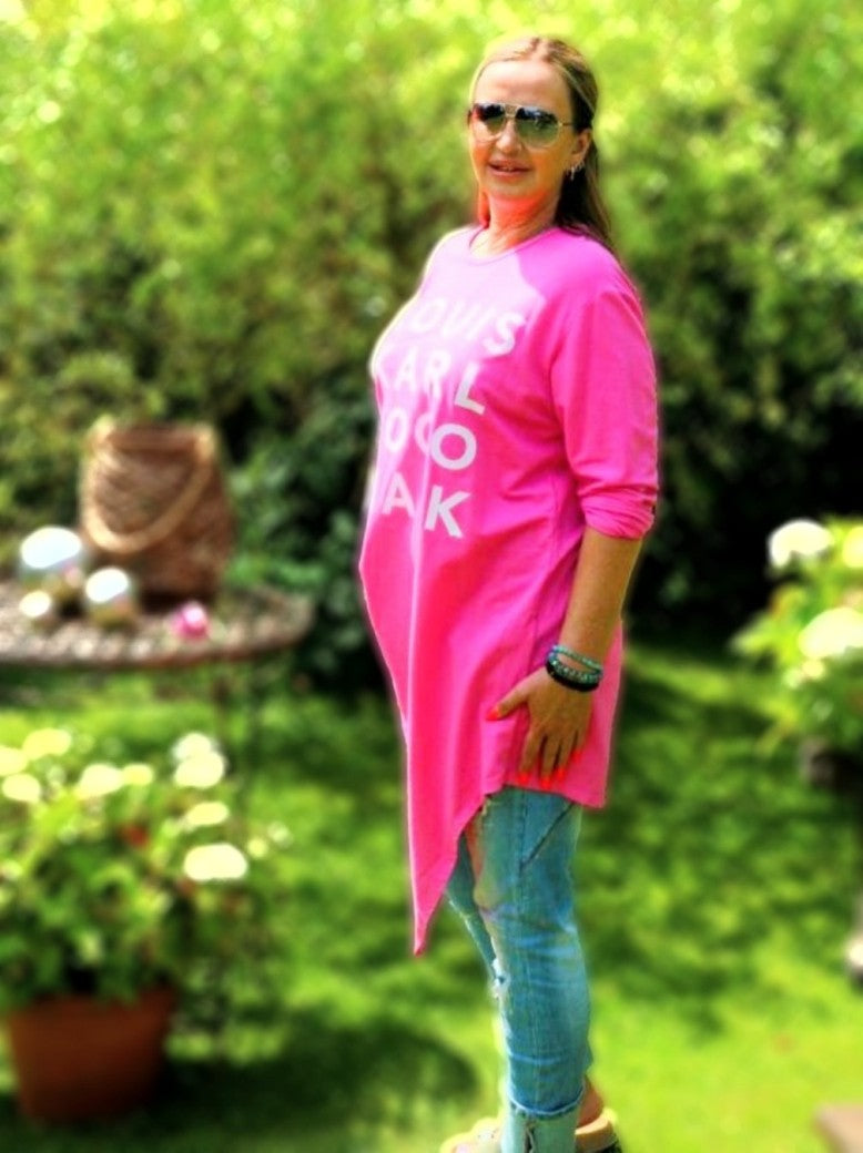 Kleid Langarm Louis Coco Karl Mark Pink One Size