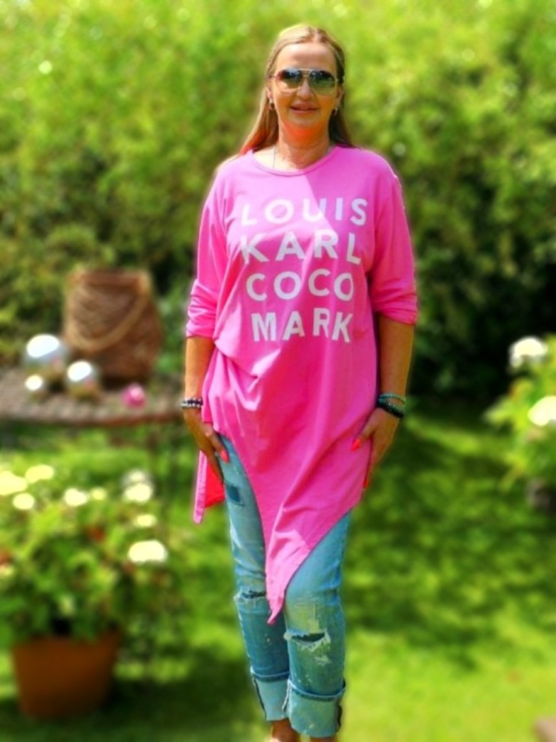 Kleid Langarm Louis Coco Karl Mark Pink One Size