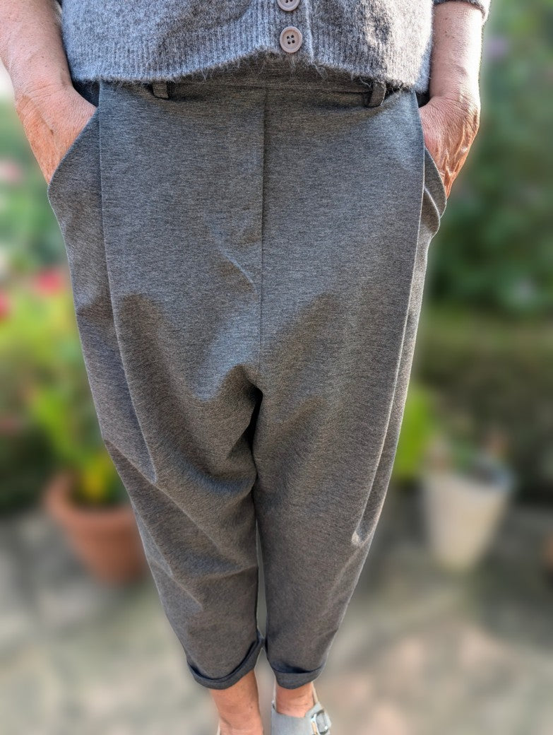 Jogpants Anthrazit Bundfalte Viskose One Size Hose