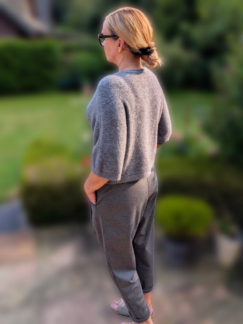 Jogpants Anthrazit Bundfalte Viskose One Size Hose