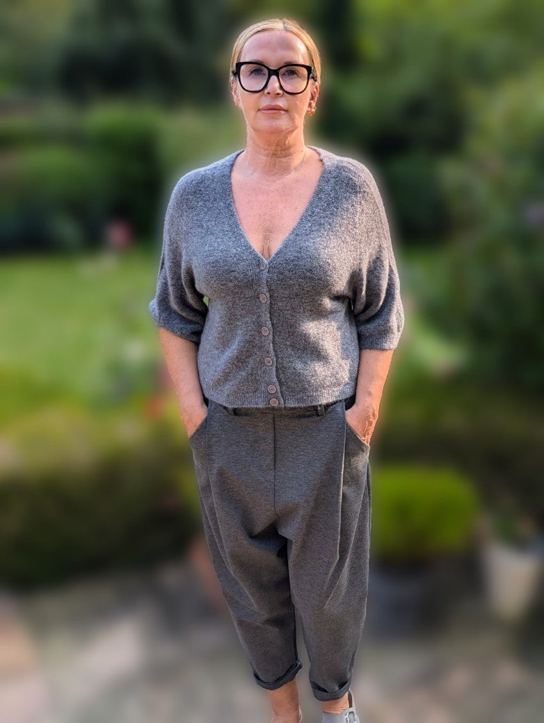 Jogpants Anthrazit Bundfalte Viskose One Size Hose