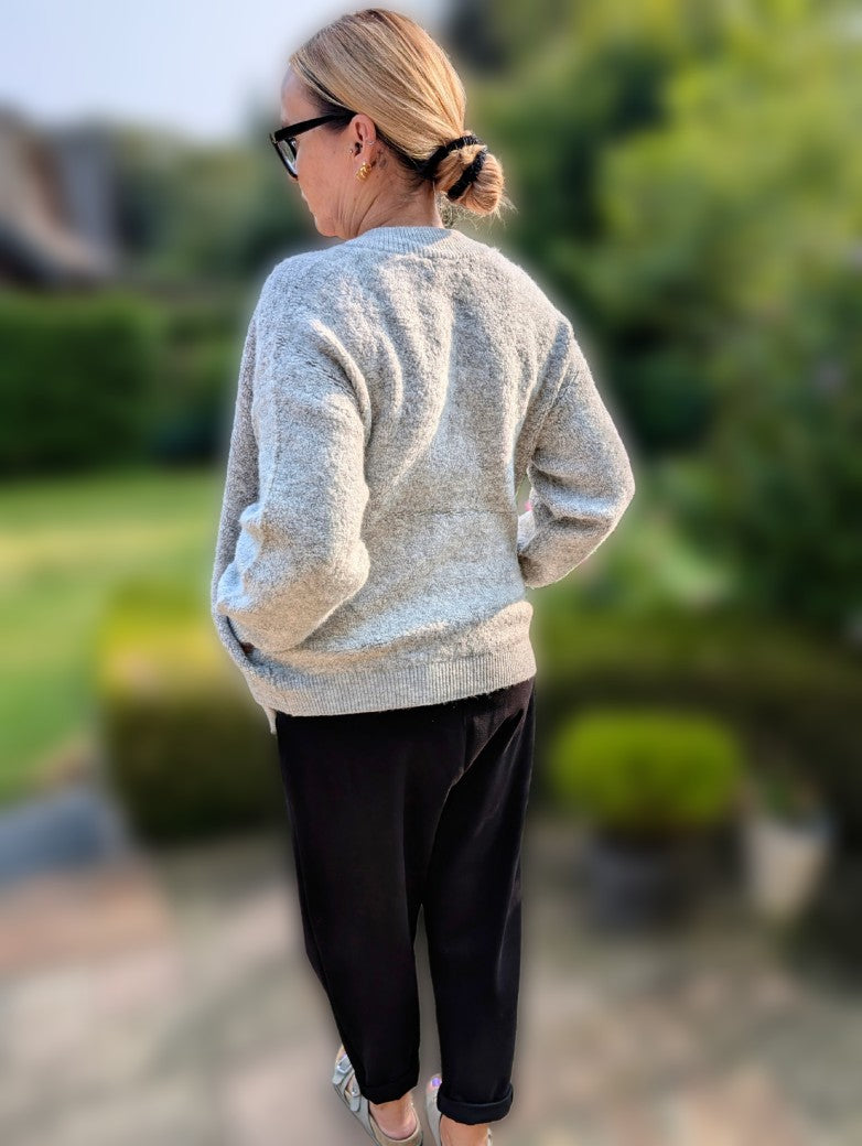 Hose Jogpants Bundfalte Viskose Schwarz One Size