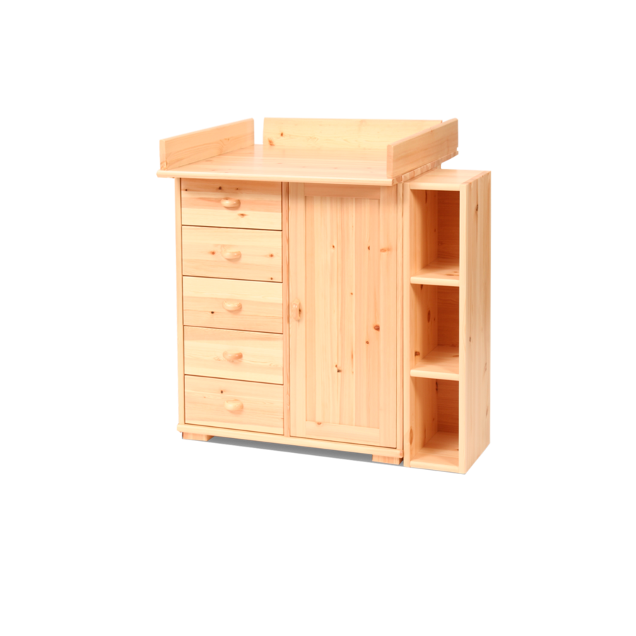Vanessa Wickelkommode Kiefer Massivholz - Regalelement aus 100% Bio Holz