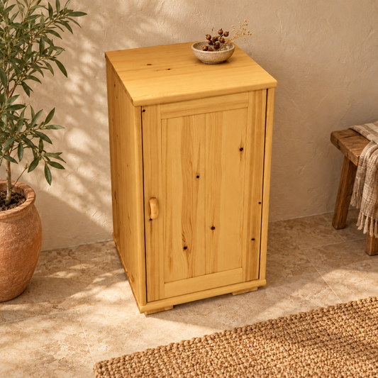 Vanessa Kommode Bio Kiefer | 1-türiges Sideboard aus 100% massiver Kiefer