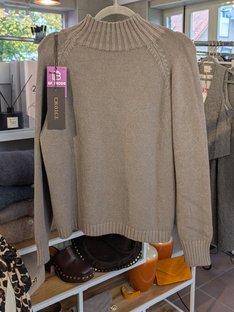 Der Pullover mit Rollkragen aus 41% Nylon und 31% Viskose in elegantem Taupe verbindet Komfort mit stilvoller Vielseitigkeit - angenehme Wärme für kühle Tage!