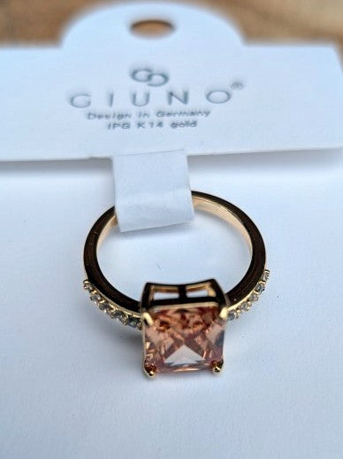 Der elegante Kupferring mit 14K Gold und Stein in Roségold kombiniert zeitlose Schönheit mit funkelnden Zirkonsteinen - perfekt für Alltag und besonderer Anlässe!