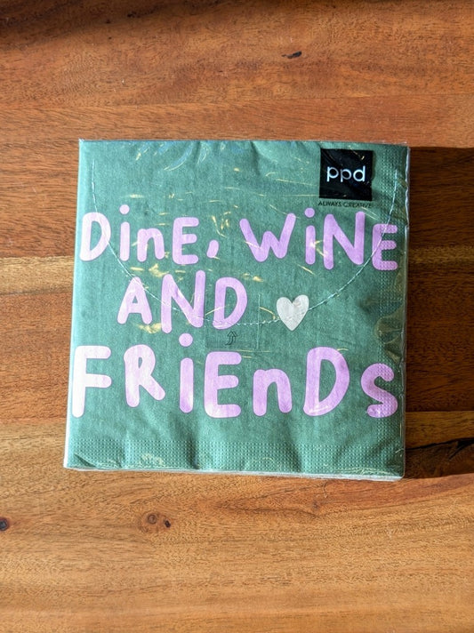 Elegante Servietten für unvergessliche Momente mit Freunden und Familie. Das charmante Design kombiniert frisches Grün, zartes Pink und glänzendes Gold!