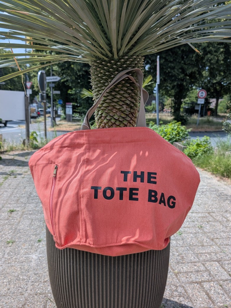 Die perfekte Begleiterin: XL Strand Tasche "The Tote Bag" Orange mit Reißverschluss und funktionaler Seitentasche - für Strandutensilien, Einkäufe, Alltägliches
