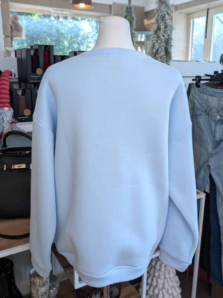 Das hochwertige Baumwoll-Sweatshirt California besticht durch seine harmonische Farbgestaltung in trendigem Hellblau und Coffee Braun - dein perfekten Begleiter!