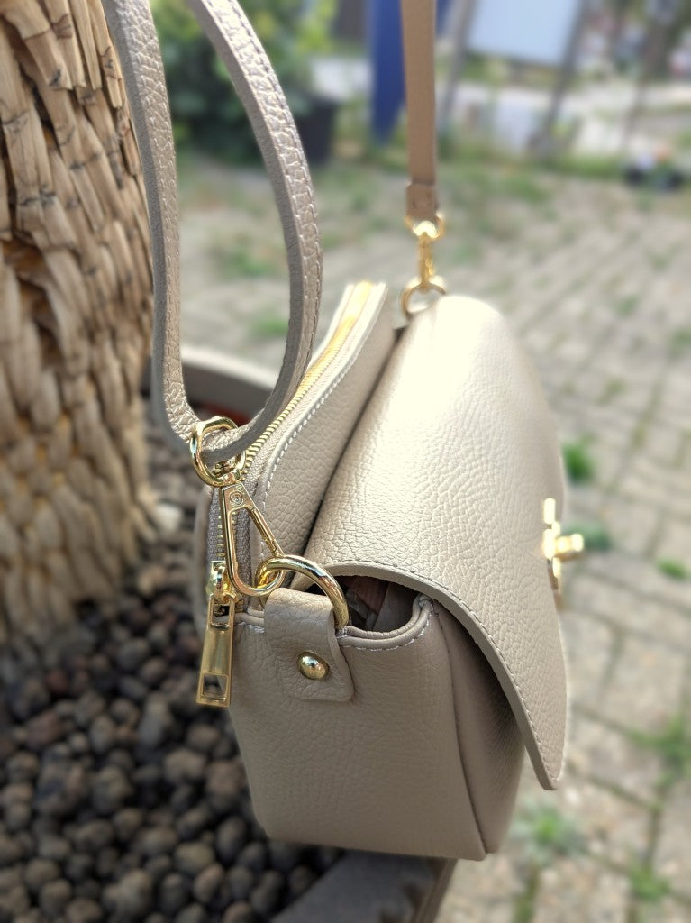Kompakte geräumige stilvolle elegante praktische Tasche im Balenciaga Stil, perfekt für den Alltag: 2 Hauptfächer Schnallenverschluss Reißverschluss Riemen