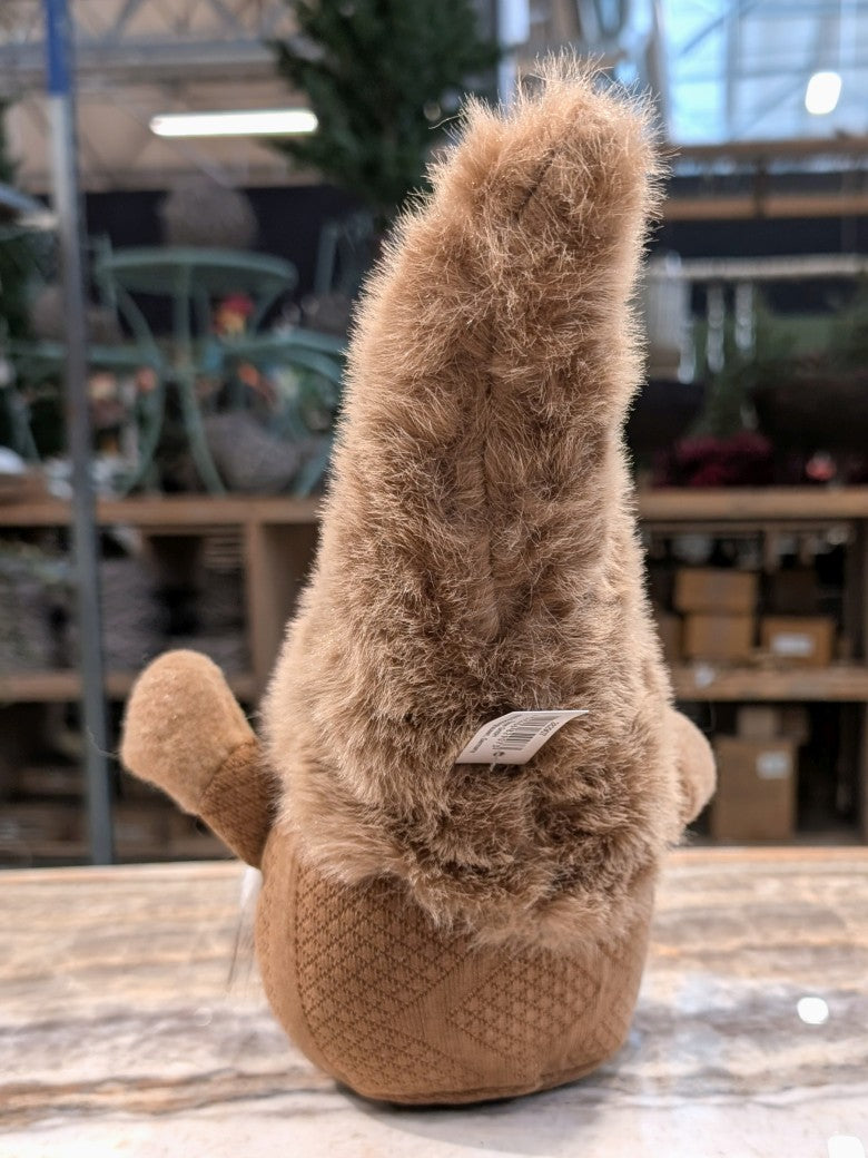 Der charmante flauschige Wichtel bringt festliche Wärme in jedes Zuhause. Perfekt als Tischdekoration, Regalschmuck oder Geschenk für Herbst Winter Weihnachten.