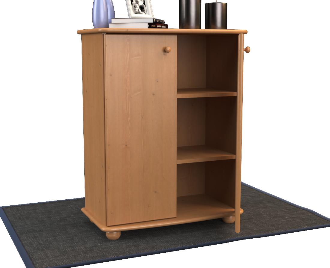 Anika Kommode 110er Bio Kiefer Massivholz | 2-Türig Sideboard mit Regalfächern | Anrichte aus 100% Massivholz