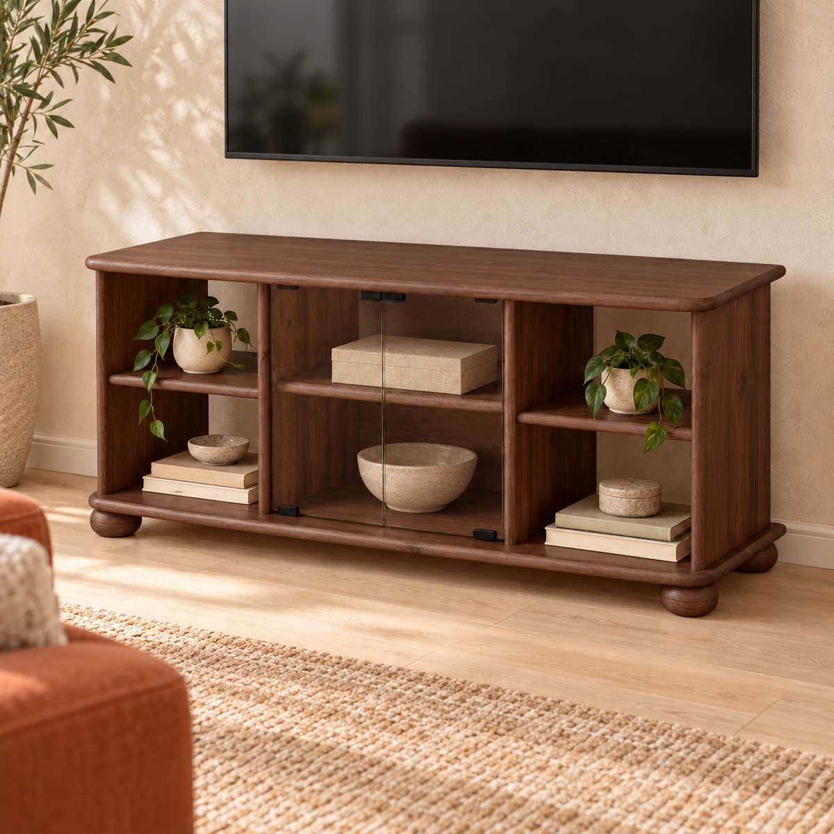 Anika TV-Schrank 125er aus 100% Bio Kiefer Massivholz