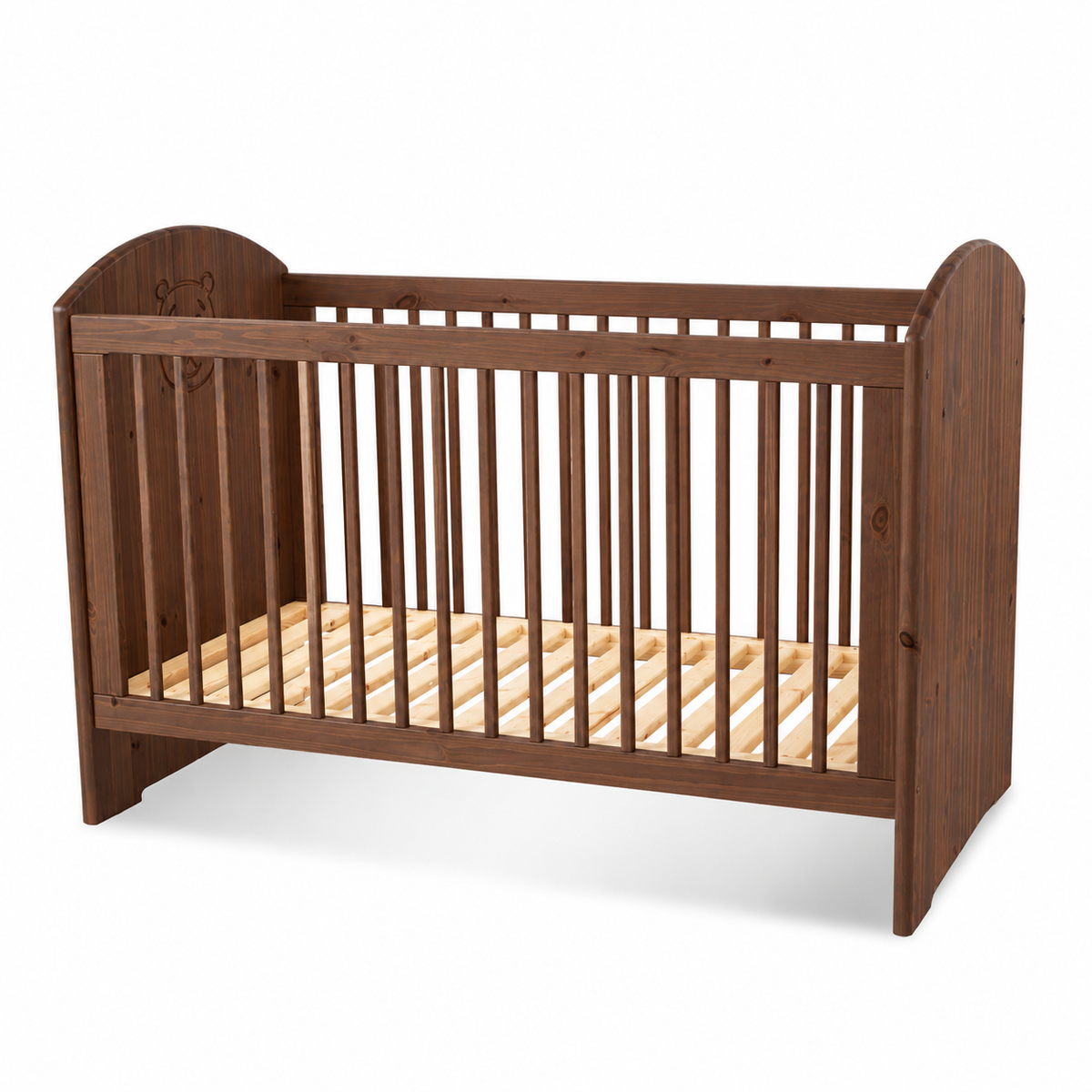 Bio Babybett 70x140cm aus Naturholz | Gitterbett aus massivem Holz | 100% Bio-Bett