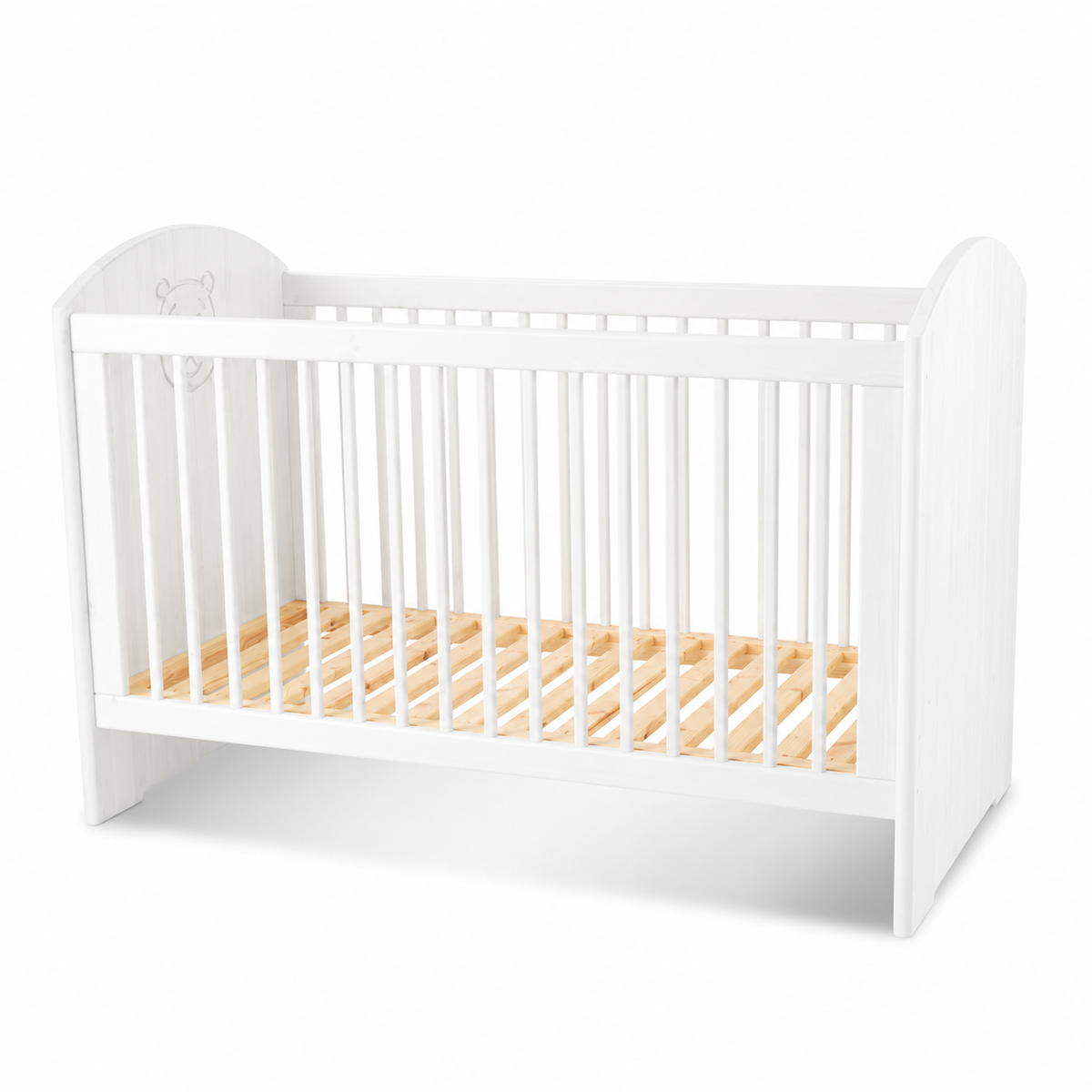 Bio Babybett 70x140cm aus Naturholz | Gitterbett aus massivem Holz | 100% Bio-Bett