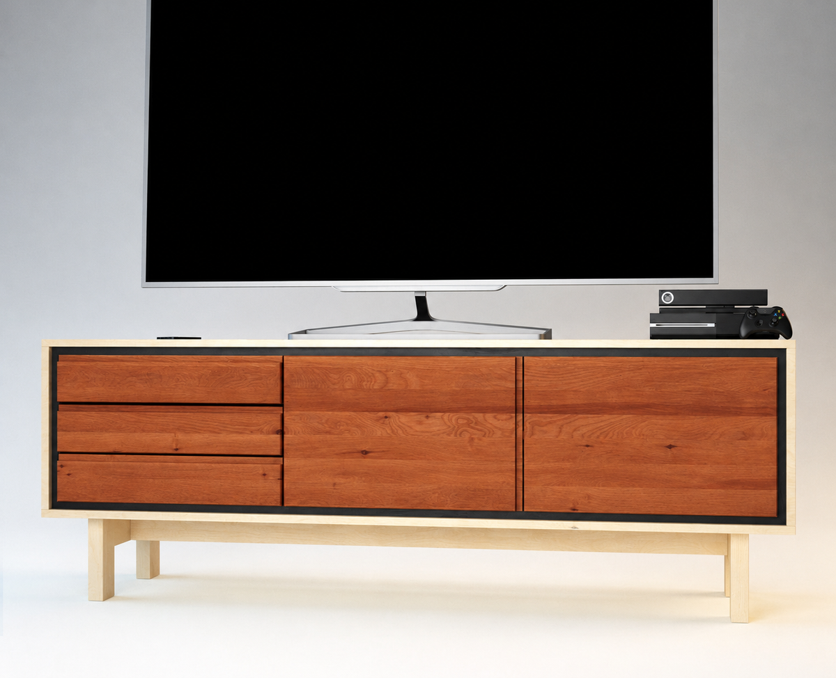 Barcelona TV-Sideboard Massivholz – Elegantes Design für Ihr Wohnzimmer