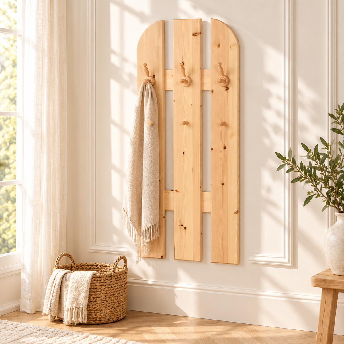 Claudia Garderobe Bio Kiefer Holz | 100% Massivholz für nachhaltige Einrichtung