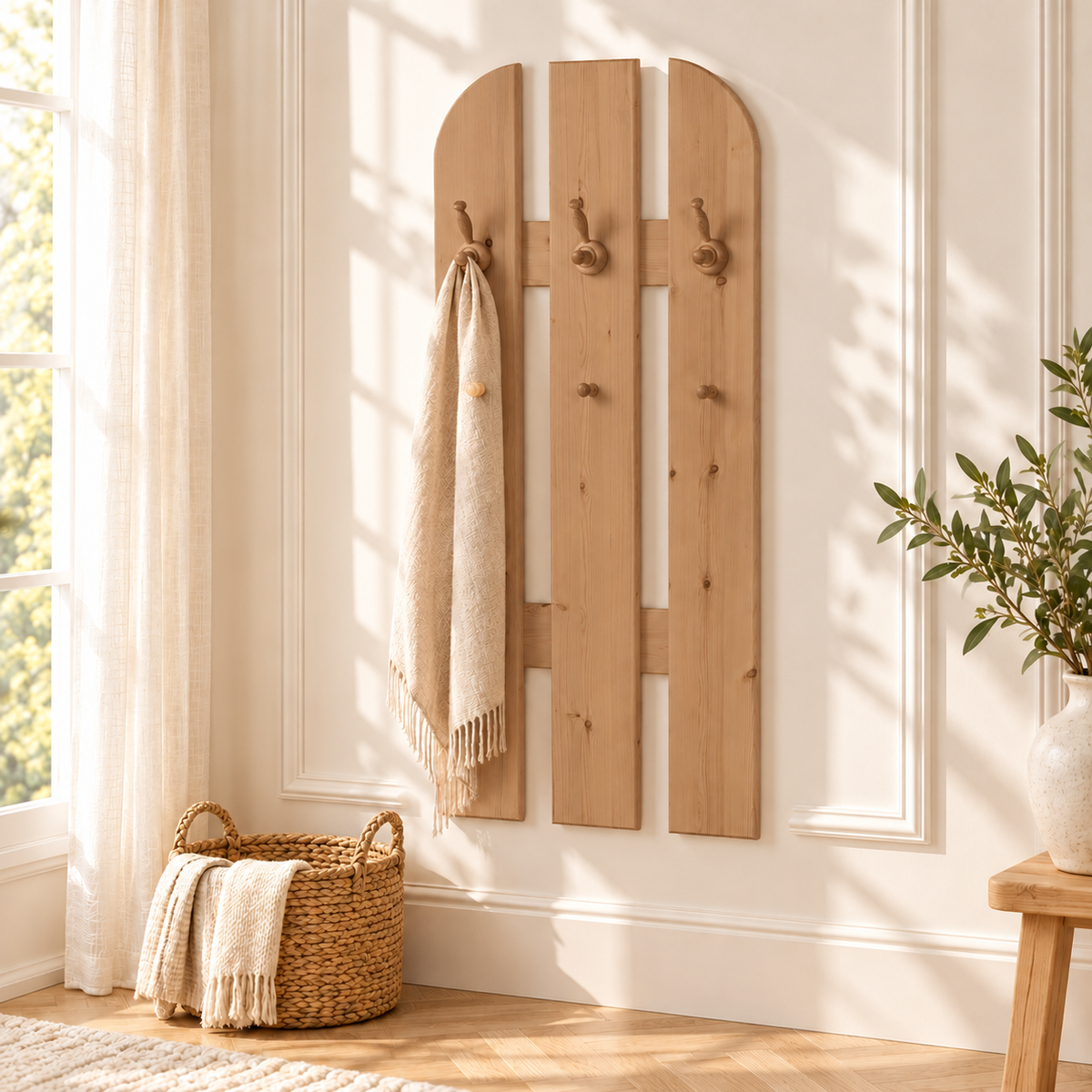 Claudia Garderobe Bio Kiefer Holz | 100% Massivholz für nachhaltige Einrichtung