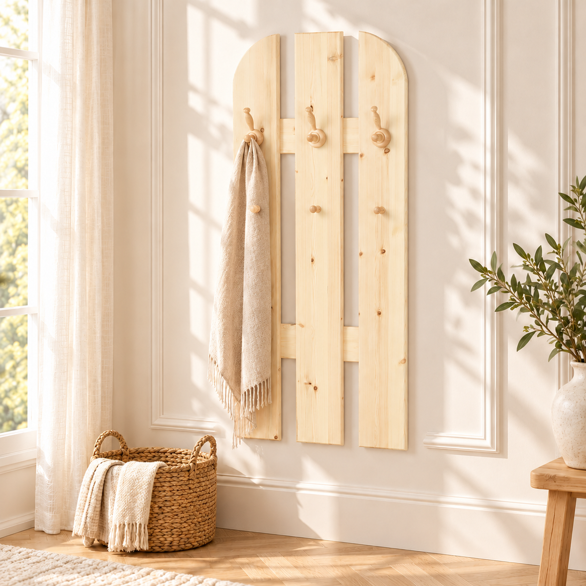 Claudia Garderobe Bio Kiefer Holz | 100% Massivholz für nachhaltige Einrichtung