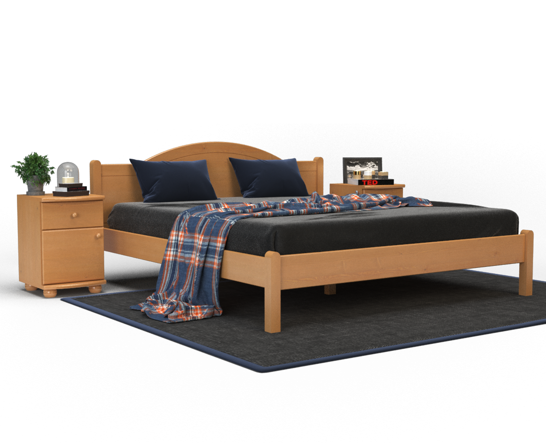 Emilia Kieferbett aus Massivholz | 100% Bio-Bett aus Naturholz