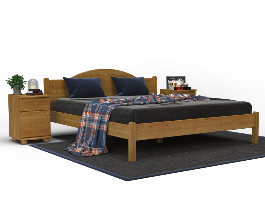 Emilia Kieferbett aus Massivholz | 100% Bio-Bett aus Naturholz