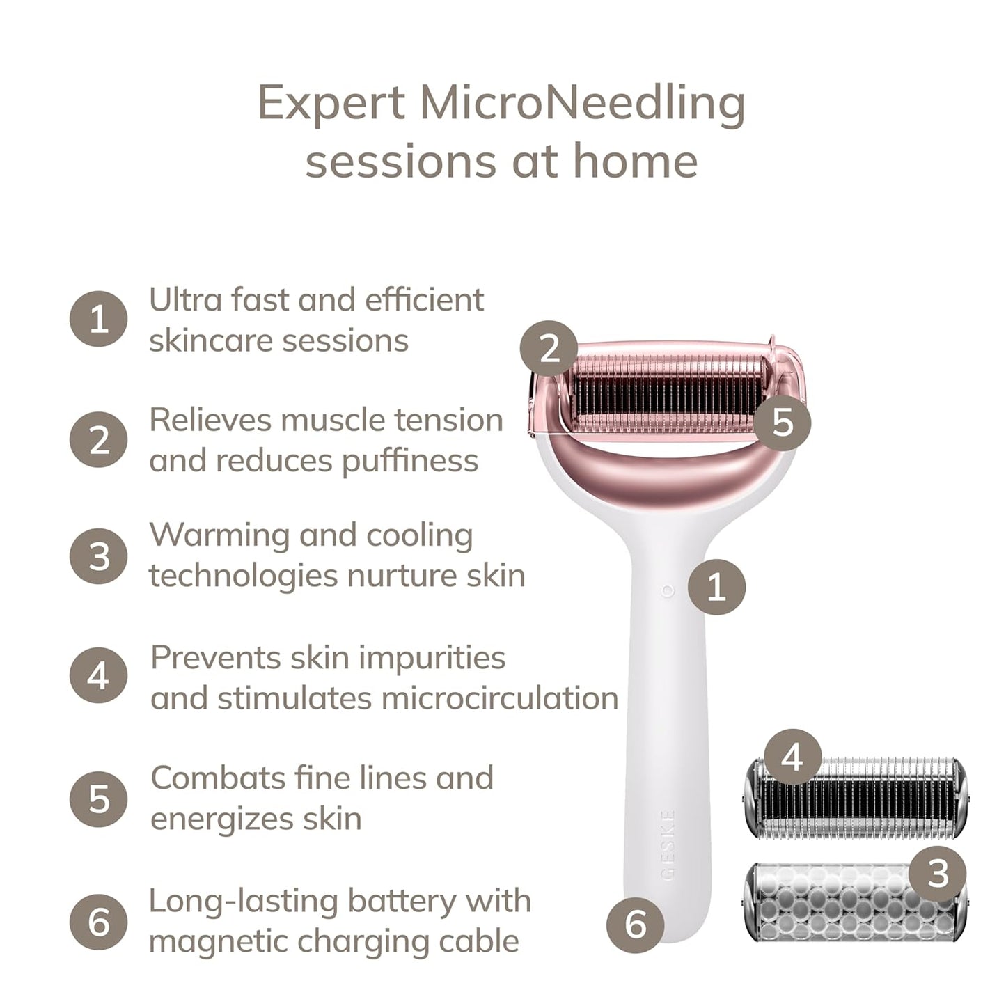 Geske MicroNeedle Face & Body Roller 8in1 SmartAppGuided